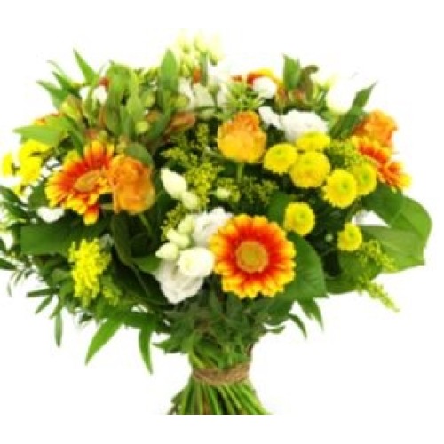 Cheerful bouquet yellow orange white XL